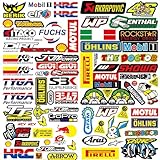 3 fogli Adesivi Motocross Adesivi Sponsor Tuning Adesivi Racing Stickers Moto Adesivo Casco Moto Adesivi per Bici adatti per motociclette, auto da corsa, caschi, ecc (C)