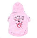SMALLLEE_LUCKY_STORE felpa con cappuccio per cani di piccola taglia con cappuccio per ragazze e cuccioli magliette per gatto vestiti estivi yorkshire chihuahua colore rosa