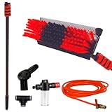 Starlyf Telescopic Hydrocleaner, Scopa telescopica per pulizia 4,6 MTS, alimentata ad acqua, dosatore di sapone, pannelli solari, lavaggio di camion, finestre, poster di negozi