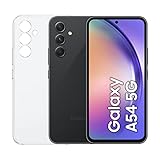 Samsung Galaxy A54 5G, Clear Cover inclusa, Smartphone Android, Display FHD+ Super AMOLED 6.4”, 8GB RAM e 128GB di memoria interna espandibile, Batteria 5.000 mAh, Awesome Graphite