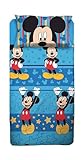 Topolino Mickey Mouse, Set Lenzuolo Letto Singolo, Completo Letto Singolo Disney, Lenzuolo Sopra, Lenzuolo Con Angoli, Federa, Blu, Disney, 100% Cotone, Prodotto Ufficiale