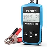 TOPDON ArtiBattery AB101 Tester Batteria 12V Analizzatore Digitale 100-2000 CCA Alternatore Strumento di Scansione Sistema di Avviamento e Ricarica per Auto SUV e Camion Leggeri