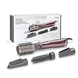 Babyliss As960E Spazzola Rotante Da 1000W Funzione Ionica Anti-Crespo, 4 Accessori Per Asciugare Modellare, 2 Temperature + Tasto Aria Fredda, Bronzo, ‎38 x 15.01 x 15.01 cm 800 grammi