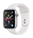 Apple Watch Series 4 (GPS + Cellulare, 44MM) Cassa in Alluminio Argento con Cinturino Sport Bianco (Ricondizionato)