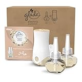 Glade liquido elettrico Profumatore per Ambienti con Olii Essenziali, Fragranza Vaniglia, 1 Diffusore e 3 Ricariche