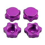 Grtheenumb Hub esadecimale RC 1/8 RC Vuota per Auto da Dado antipolta Coperchio Compatibile con HSP94762 94886 17 mm Purple RC Wheel