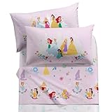 Disney - Completo-lenzuola Princess Flowers Ragazza Piazza e Mezza