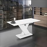 Tavolo allungabile moderno colore bianco 120x75 cm - Axi