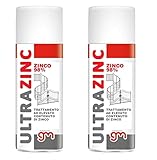 MagazziniGM ULTRAZINC, Spray Zincante a Freddo, 98% Zinco Puro, Asciugatura 2 Min, Anticorrosivo, Valvola 360°, 400ml (2)