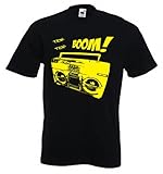 Tribal T-Shirts Boombox Hip Hop-Maglietta (Assortiti) Nero Small