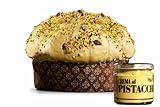 Panettone Artigianale PISTACCHIO 36 - 750g Don Giovannino - Panettone con Vasetto Extra di Crema al Pistacchio 36% - impasto con lievito madre - MADE IN ITALY