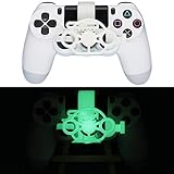 SHEAWA Controller, mini volante da gioco, ricambio per Sony PS4, accessorio per giochi da corsa (verde luminoso)