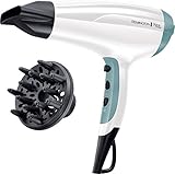 Remington Asciugacapelli 2300W - Leggero e Silenzioso - Generatore di Ioni per lucentezza e meno effetto crespo, 3 livelli di riscaldamento,Bocchetta per styling e diffusore, Shine Therapy D5216