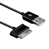 OcioDual Cavo Dati USB Carica Ricarica Charge Cable Nero per Samsung Galaxy TAB 2 10,1   P5100 P5110 Nero