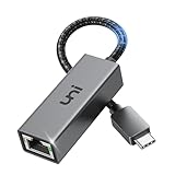 uni Adattatore da USB C a Ethernet, Adattatore Type-C (Thunderbolt 3/4) a RJ45 Gigabit LAN, compatibile con Switch, Serie iPhone 15, MacBook Pro/Air, iPad Pro, XPS, Surface Book ecc.