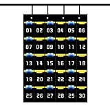 Lyricalist Classroom Phone Storage - Door Organizer Numbered Phone Sundries Chart Bag, School Cell Phone Storage with Hooks,School Storage and Organization for Cell Phones, Calculators, Pens, Keys