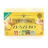 Twinings, Zenzero Collection, Selezione di Cinque Pregiate Varietà di Tè e Infusi allo Zenzero Combinato con Gusto di Frutta, Erbe e Spezie, Confezione da 20 Filtri