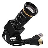 Svpro Fotocamera USB 4K 60fps HDMI USB Zoom Manuale Streaming Webcam USB 3.0 Esterno Computer Camera con CS Mount 5-50 mm Teleobiettivo Zoom Microscopia Telecamera industriale per laptop,monitor,TV