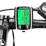 Computer da Bicicletta, Impermeabile Contachilometri per Bicicletta, 2.8" LCD Display Schermo Retroilluminazione Automatica, 19 Funzioni Tachimetro Bici per Distanza di Tracciamento velocità Nero