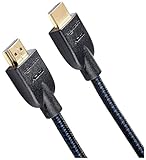 Amazon Basics - Cavo HDMI intrecciato, 0.9 m, Nero