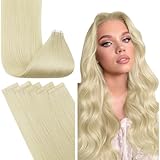 Fshine Extension Biadesive Capelli 30CM 30g 20Pcs Extension Remy Adesive Biondo Platino Extension Adesive Biondo Capelli Umani Veri Tape Real Human Hair Extension Brasiliani #60