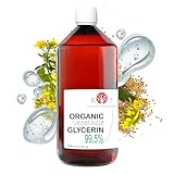 Glicerina Liquida Vegetale Pura e Bio - Glicerina per Bolle di Sapone, Olio Idratante Viso e Corpo, Base Cosmetica Fatta in Casa 100% Naturale - 1000 g 1 kg