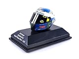 Minichamps Casco AGV Valentino Rossi-Moto GP Misano Race 1 2020 1:8 Auto Miniatura Collezionabile, Multicolore 399200076