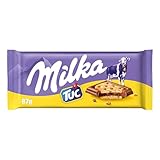 Milka Tuc Tavoletta di Cioccolato al Latte Ripieno di Biscotti Tuc, 100% Latte Alpino, Cacao Sostenibile, 87g, 1 pezzo [L imballaggio può variare]