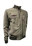 Aeronautica Militare Felpa FE1819, da Uomo, Maglione, Cardigan, 46° Brigata Aerea (XL, Verde Chiaro)