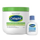 Cetaphil Crema Idratante Viso e Corpo, Senza Profumo, Formato 450g + Emulsione Detergente, Formato Viaggio 29 ml