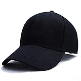 FISHSHOP Berretto da Baseball Normale Snapbacks Sportivo Berretto da Baseball Leggero da Sole Visiera da Sole Cappucci da Golf Protettivi Sportivo Casual Cotone (Black)