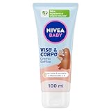 NIVEA BABY Viso & Corpo Crema Soffice 100ml, Crema corpo bambini idratante e nutriente, Crema viso neonato con Latte di Mandorla e Vitamine, Crema corpo neonato contro disidratazione e secchezza