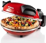 Ariete 909 Pizza 4  Minuti, Forno per pizza, 1200 W, 5 livelli di cottura, Temperatura Max 400°C, Rosso