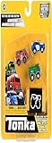 Micro Metals - Auto della polizia, camion dei pompieri, camion della spazzatura, camion ribaltabile, veicoli giocattolo per giochi creativi, set regalo di veicoli per bambini e bambine dai 3+ anni