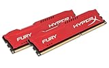 Kingston HyperX Fury Kit Memorie DDR-III da 16 GB, 2x8 GB, PC 1600, Rosso