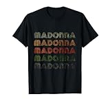 T-shirt Madonna Love Heart Grunge/Stile Vintage Madonna nera Maglietta