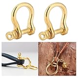 Vela, Yctze Grillo in Ottone, Marine 2 Set Anchor Grillo Ottone Puro U Tipo Fob Portachiavi Gancio Golden Connection Buckle 10mm