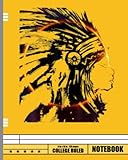 Eclipse Headdress Native American Indian Traditional Art Notebook: Native American Themed, College Ruled, 8" x 10", 120 pages - Made for Students of all Kinds