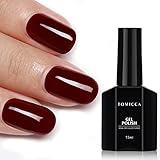 TOMICCA Smalto gel per unghie in gommalacca, rosso scuro ciliegia, 1*15ml, UV, arte Manicure fai da te Regali