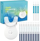 kit sbiancante denti professionale sbiancanti denti - sbiancante denti led per sbiancamento denti 12 gel sbiancante denti 3 Gel desensibilizzanti teeth whitening kit include vassoio bocca e scatola