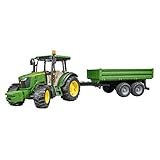 Bruder John Deere 5115M Tractor met Aanhanger