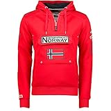 Geographical Norway - Felpa da Uomo Modello Gymclass Ass A 007 (Rosso, s)