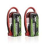 OVONIC Batteria Lipo 2s 35C 2200mAh 7.4V Batteria Pacchetto Corto con Decani per RC Heli Aereo Quadcopter Auto Barca Camion Elicottero Multi-Motore Fai da Te Hobby (2 pezzi)