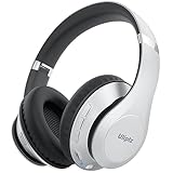 Uliptz Cuffie Wireless, 65 Ore Di Riproduzione, Over Ear, Senza Fili, Stereo HiFi con Microfono, Cuffie Bluetooth 5.3 per Viaggio/Ufficio/Telefono/PC (argento)