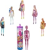 ​Barbie Color Reveal Serie Metallic Bambola con 7 Sorprese, Assortimento Casuale, per Bambini da 3+Anni, GTR93