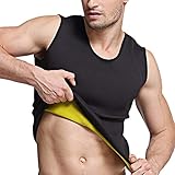 Martiount Canotta Sauna da Uomo, Maglia Sauna Uomo Body Building, Allenamento Muscolare, Resistenza, Colore Nero, Uomo L