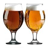 LAV Calici da Birra Set 6, 570 ml, 100% SENZA PIOMBO Bicchieri da Birra Con Stelo, Bicchieri per Birra Artigianale, Calici per Degustazione di Birra IPA, Bicchieri da Birra Belgica Tulipano