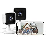 GNCC Telecamera WiFi Interno 1080P, 2 Pezzi Videocamera di Sorveglianza 2.4Ghz WiFi per Bambini, Visione Notturna, Audio Bidirezionale, Notifiche in Tempo Reale del Sensore di Movimento