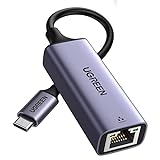 UGREEN Adattatore Ethernet USB C Gigabit 1000Mbps in Alluminio Ethernet a Lan Thunderbolt 3 a RJ45 per iPhone 16 Plus Pro Max 15 Steam Deck iPad Pro 2022 Macbook Air Pro M1 M2 Galaxy S24 S23 S22