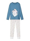 Name It Bambine e ragazze Nkfnightset Real Teal Unicorn Noos Set di pigiama ,Real Teal,146-152